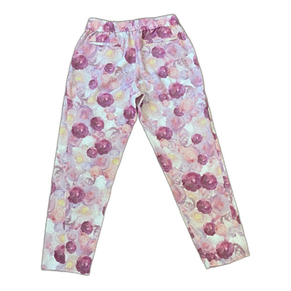 Victorinox Swiss Army Pink Floral Elastic Waistband Joggers Size Large - Picture 1 of 10